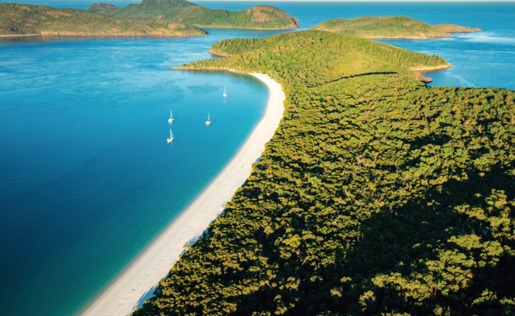 australia queensland whitehaven beach aerial view