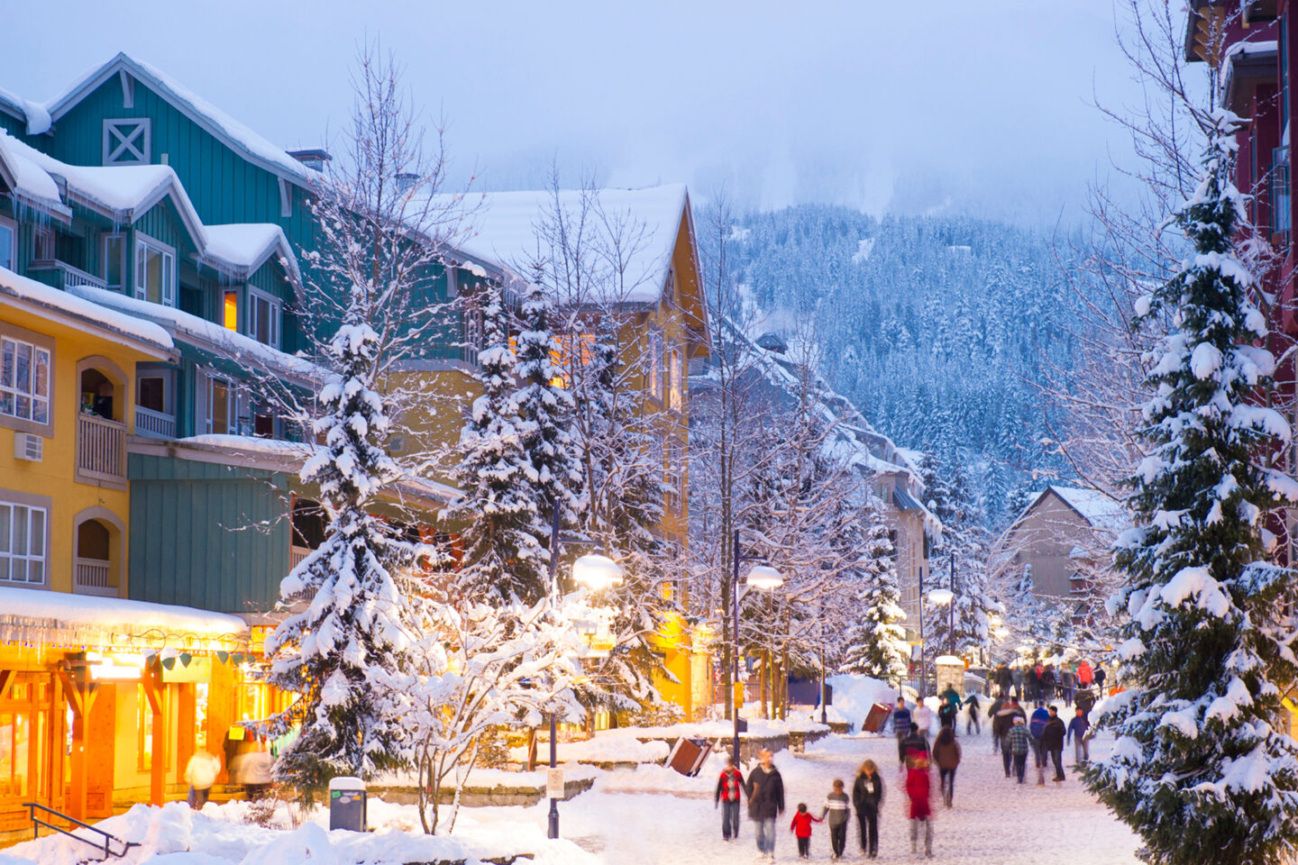 canada british columbia whistler village in winter istk