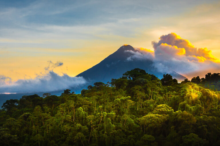 costa rica arenal volcano sunrise adstk