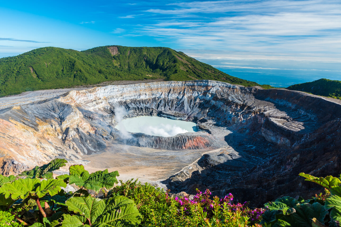 costa rica poas volcano in sunshine istk