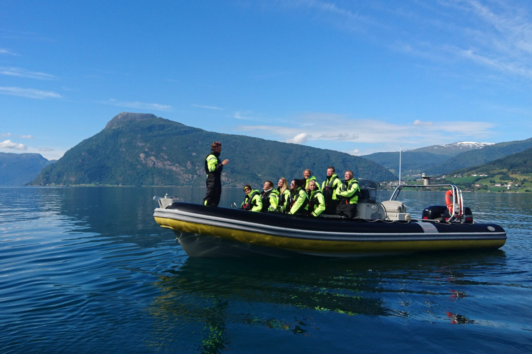 norway fjords balestrand rib adventure listening to guide fjdad