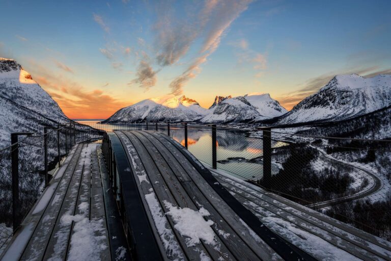 norway senja bergsbotn viewpoint in winter istk