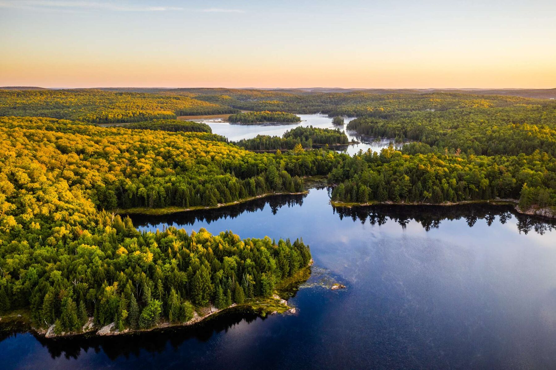 canada ontario lakes aerial view istk