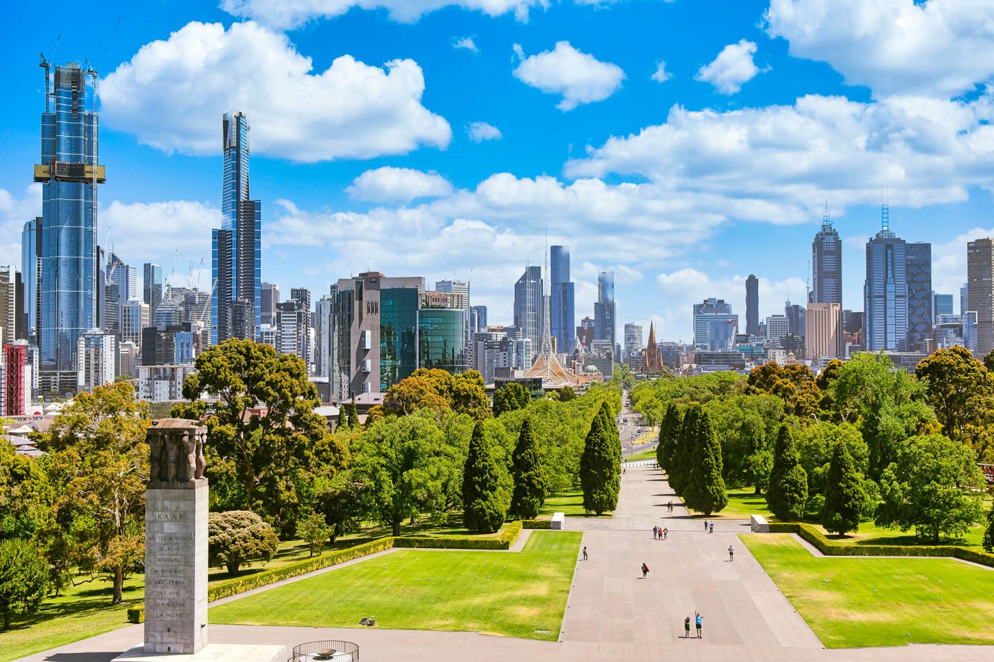 australia melbourne city from war memorial istk