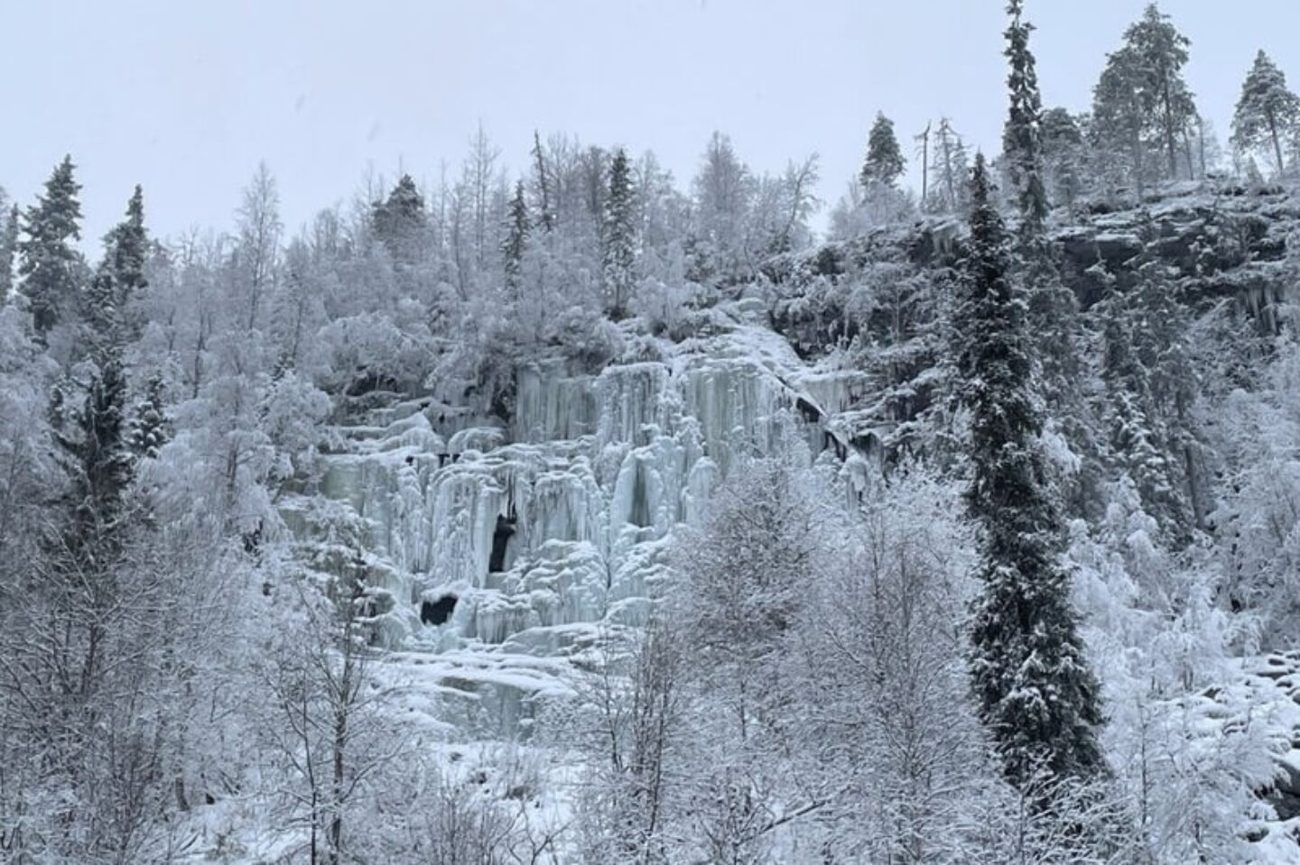Korouoma frozen water falls