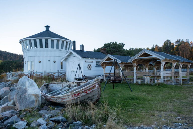 norwegian wild lighthouse and nauste