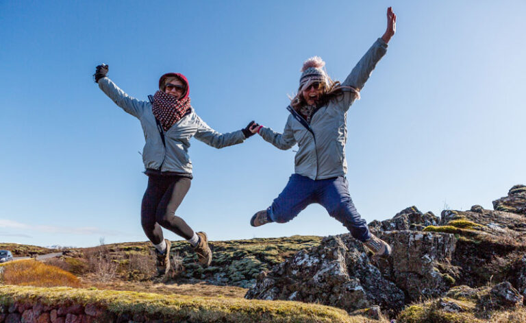 iceland teenagers enjoying thingvellir rth