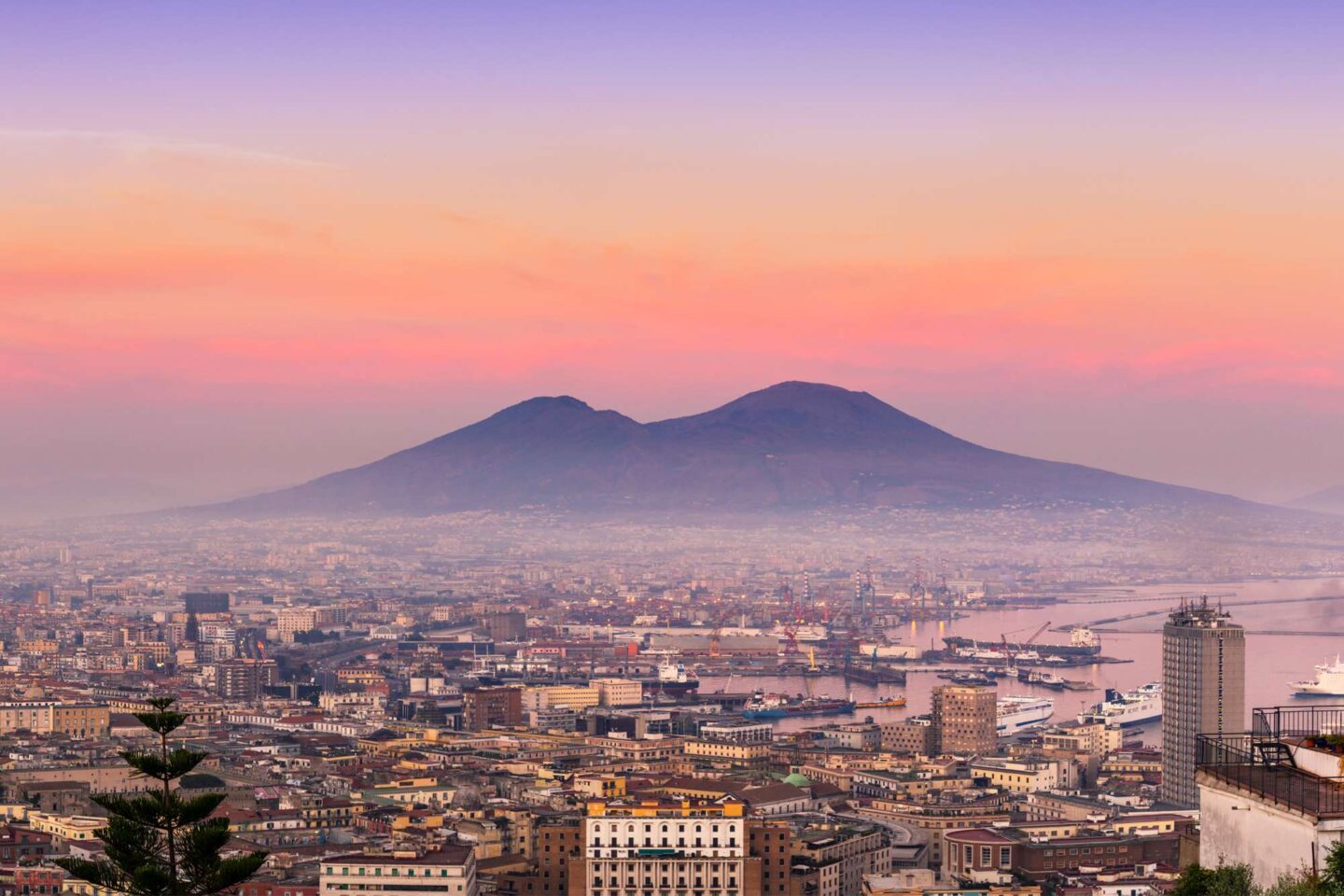 edu italy naples sunset vesuvius