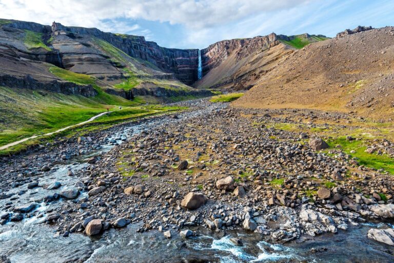 east iceland valley leading to hengifoss istk