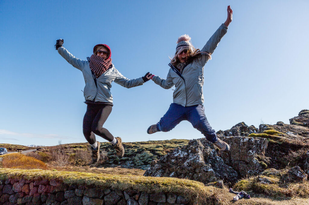 iceland teenagers enjoying thingvellir rth